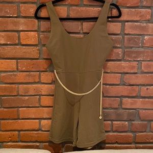 WeWoreWhat Scoop Rib Bodysuit - Green